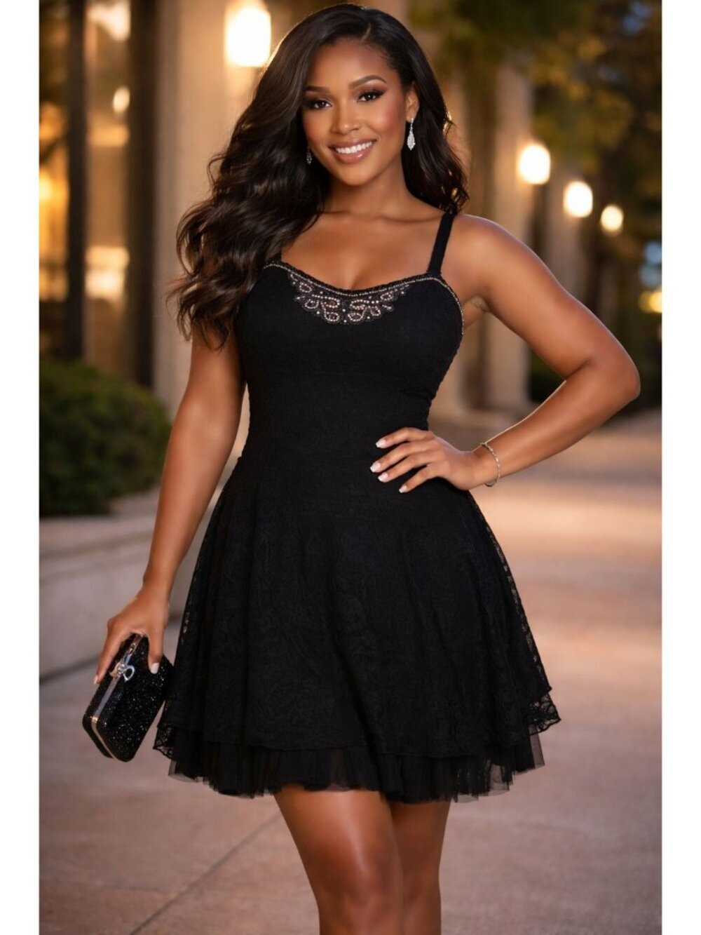 Free People Women’s Black Lace Sheath Dress Size L Sleeveless Spaghetti Strap Mi